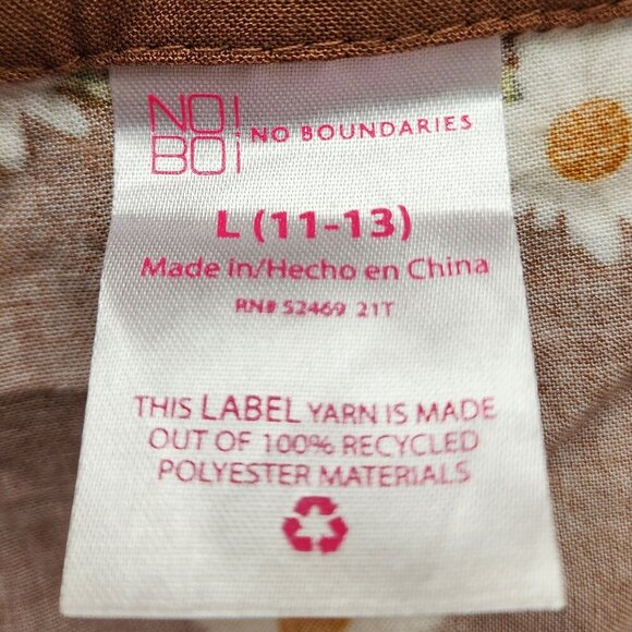 Short Sleeve Button Down Shirt Daisy's Brown NOBO Juniors Sz Med to LG - Picture 6 of 8